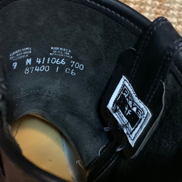 Frye Black Harness 8R Mens Square Toe Boot - Size 9M - Picture 4 of 6